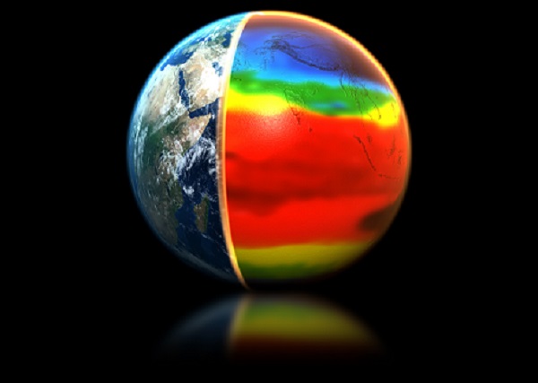 World globe shown with thermal heat to show global warming J9集团|国际站官网